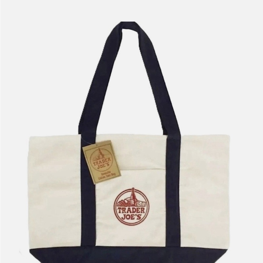 Trader Joe's Blue large tote Bag